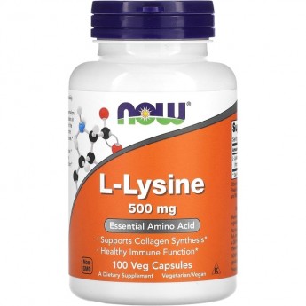 Аминокислота NOW FOODS L-LYSINE, 500мг, 250 капсул Аминокислота NOW FOODS L-LYSINE, 500мг, 250 капсул