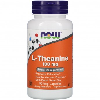 Аминокислота Now L-Theanine, 100 мг - 90 капсул Аминокислота Now L-Theanine, 100 мг - 90 капсул