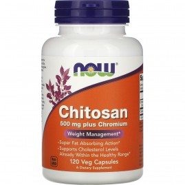 Биологически активная добавка NOW FOODS CHITOSAN WITH CHROMIUM (Хитозан), 500 мг - 120 капсул Биологически активная добавка NOW FOODS CHITOSAN WITH CHROMIUM (Хитозан), 500 мг - 120 капсул