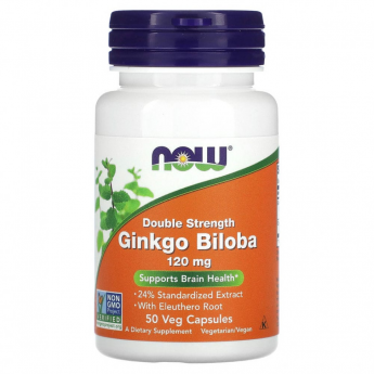 Гинкго билоба NOW FOODS GINKGO BILOBA 120 mg 50 капсул Гинкго билоба NOW FOODS GINKGO BILOBA 120 mg 50 капсул