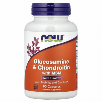 Глюкозамин, хондроитин и МСМ NOW FOODS GLUCOSAMINE & CHONDROITIN with MSM, 90 капсул Глюкозамин, хондроитин и МСМ NOW FOODS GLUCOSAMINE & CHONDROITIN with MSM, 90 капсул