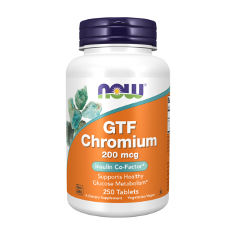 Хром NOW FOODS GTF CHROMIUM 200 мкг, 250 таблеток Хром NOW FOODS GTF CHROMIUM 200 мкг, 250 таблеток
