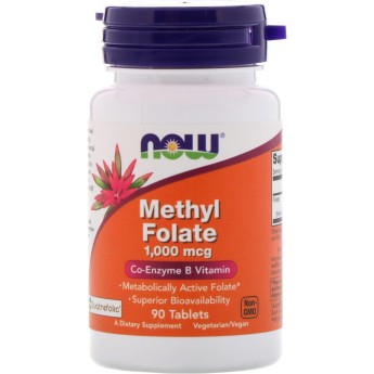 Метил Фолат NOW FOODS METHYL FOLATE, 1000 мкг, 90 таблеток Метил Фолат NOW FOODS METHYL FOLATE, 1000 мкг, 90 таблеток