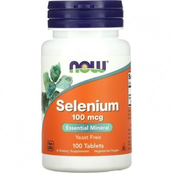 Минеральный комплекс NOW Selenium, 100 мкг - 100 таблеток Минеральный комплекс NOW Selenium, 100 мкг - 100 таблеток