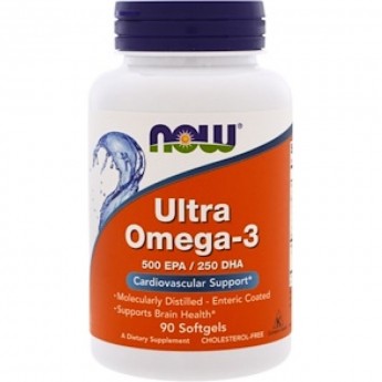 Омега NOW FOODS ULTRA OMEGA-3, 90 капсул Омега NOW FOODS ULTRA OMEGA-3, 90 капсул