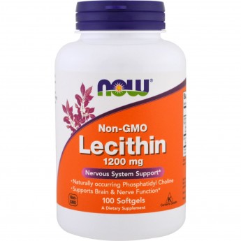 Подсолнечный лецитин NOW FOODS LECITHIN 1200 мг - 100 желатиновых капсул Подсолнечный лецитин NOW FOODS LECITHIN 1200 мг - 100 желатиновых капсул