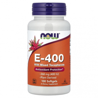 Витамин Е NOW FOODS E-400 MIXED + SELENIUM 100 SGELS