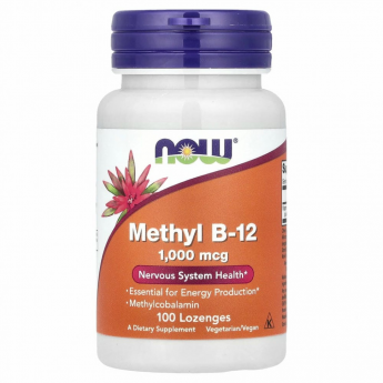 Витамин NOW FOODS METHYL B-12 10000 mcg 60 пастилок Витамин NOW FOODS METHYL B-12 10000 mcg 60 пастилок