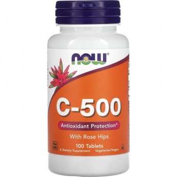 Витамин С-500 RH NOW FOODS с шиповником Витамин С-500 RH NOW FOODS с шиповником
